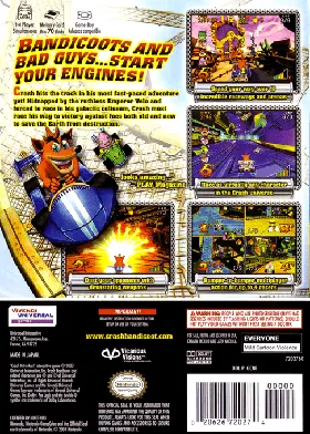 Crash Nitro Kart box cover back